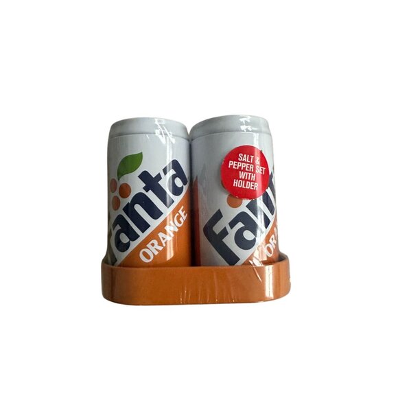 FANTA Orange Soda Can Salt & Pepper Shakers NEW NWT - Picture 5 of 5